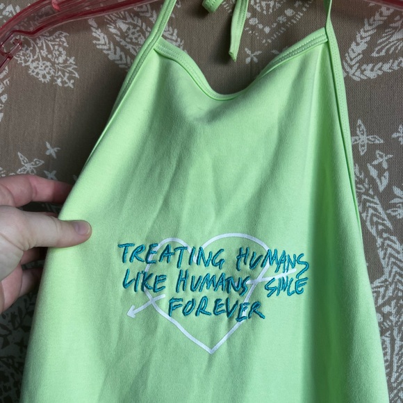 SALE Revolve X Mayfair Group Green Halter Mini Dress Humans since forever M/L - Picture 3 of 7